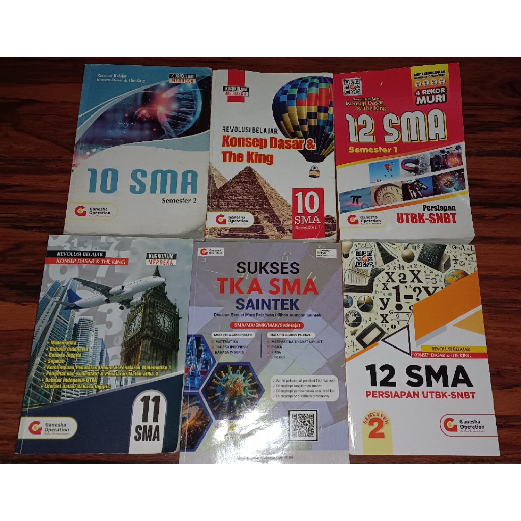 PRELOVED BUKU SMA KELAS 10 11 12 TKA SAINTEK SNBT UTBK KURIKULUM MERDEKA GO GANESHA OPERATION
