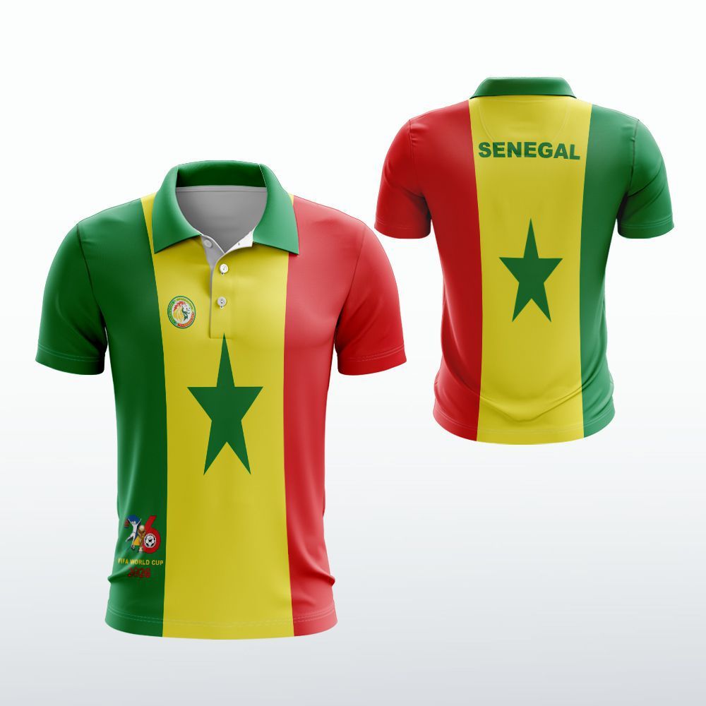 NEW !!! Kaos polo pria sepak bola SENEGAL PIALA DUNIA 2026 sublime terbaru free custom