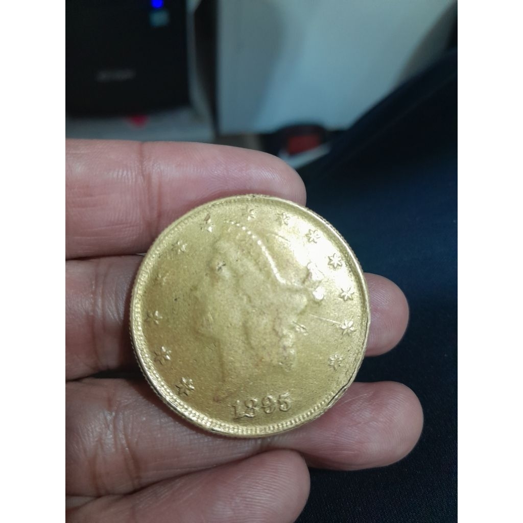 Koin Emas Gold Coin Jadul Amerika 1895