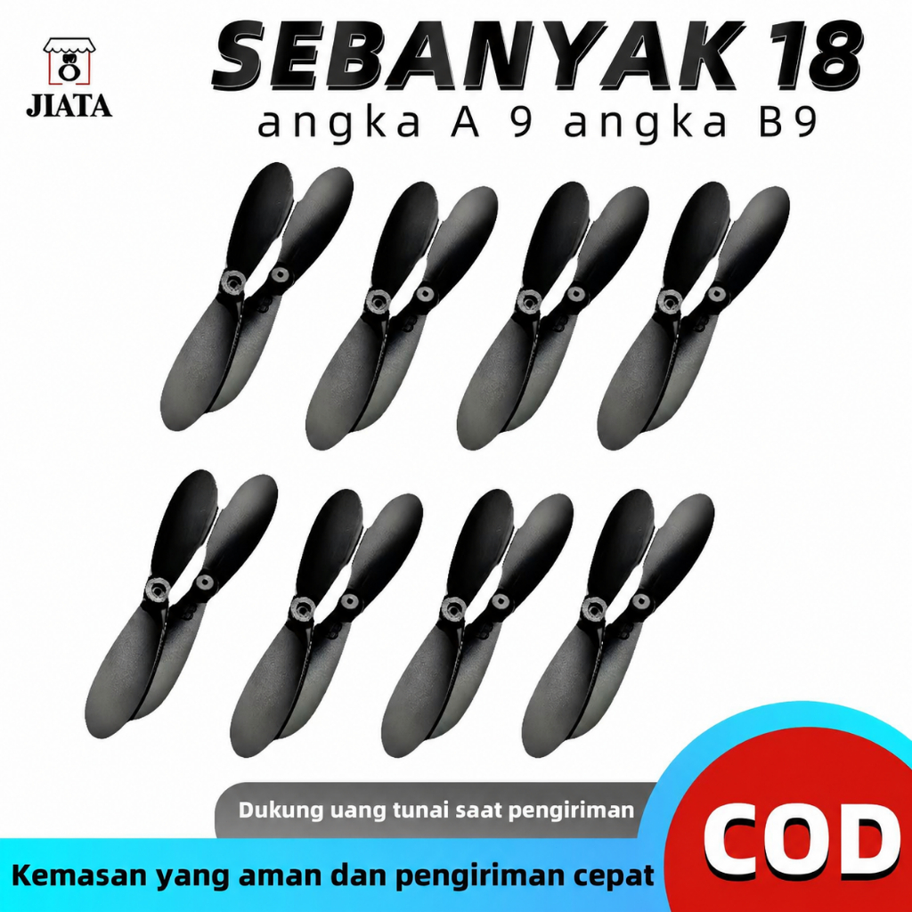 [JIATAOI]Balingbaling Drone Asli 42cm Set isi 18 Kode A dan B untuk Pesawat RC dan Jet Tempur Black 