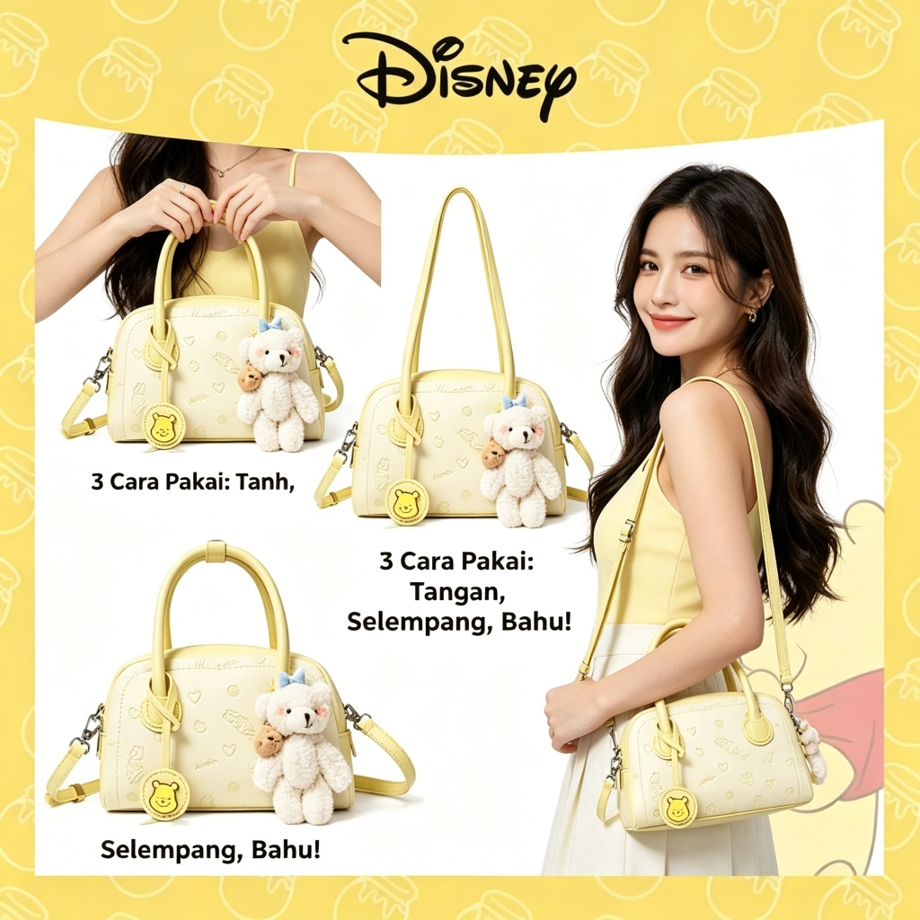 Tas Selempang Wanita Stitch Simple, Tas Bahu Wanita Nyaman Dipakai