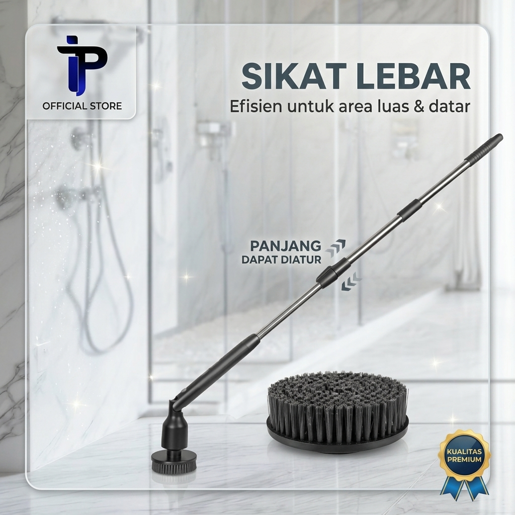 CLOVERTEC 10 in 1 Electric Floor Cleaner Jet Black - Alat Pel Elektrik Vakum Sapu Pel Listrik Serbag