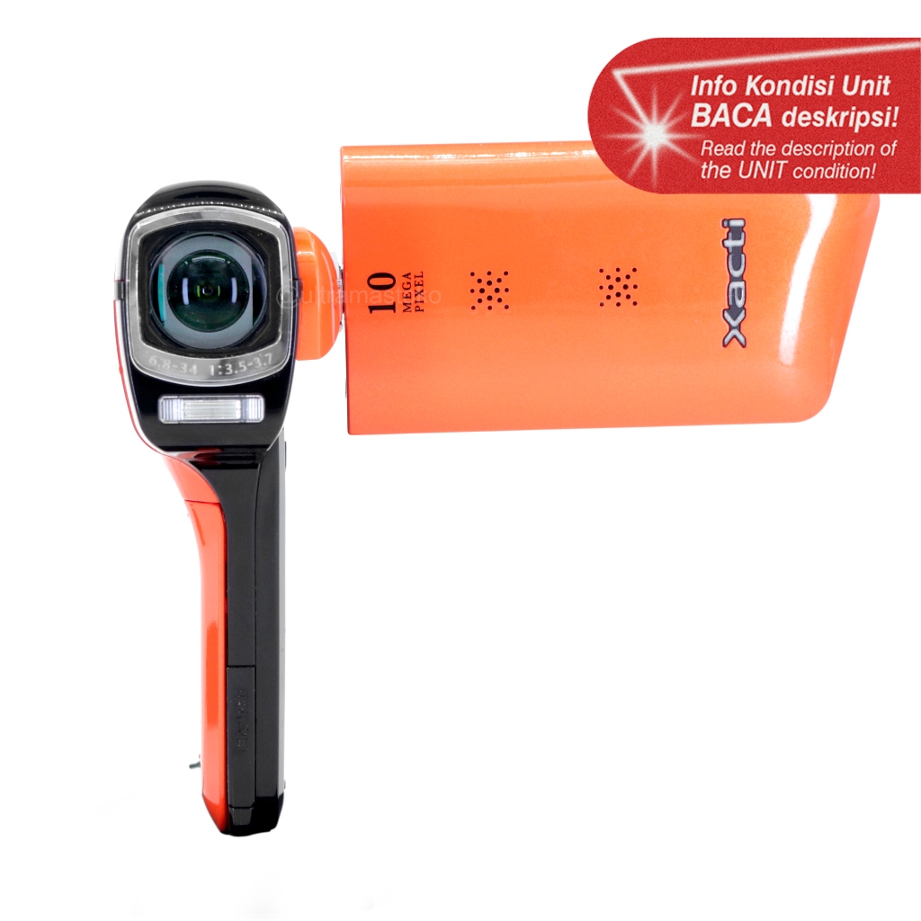 Dual Kamera Video Handycam - SANYO Xacti VPC-CG11 (Jingga) HD Resolution 720p 5x Optical Zoom | Foto