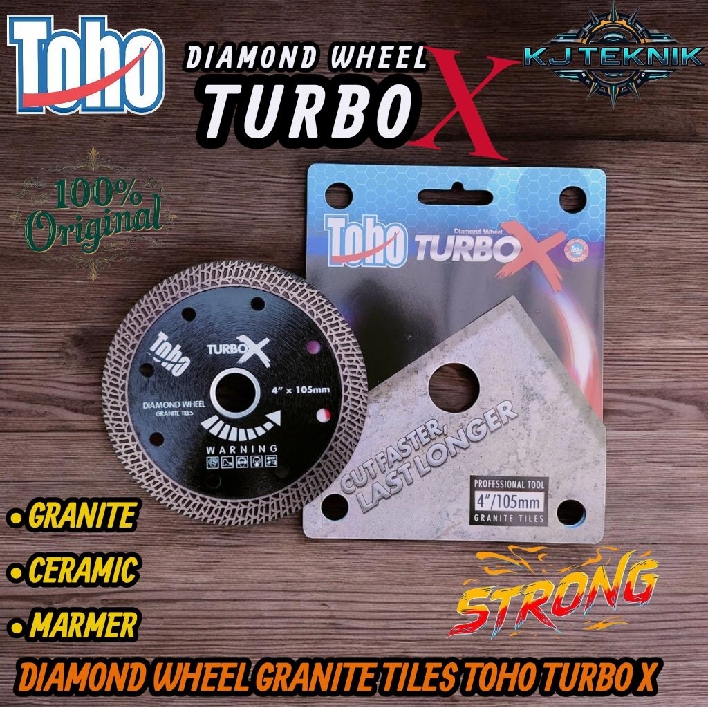 TOHO Diamond Wheel Toho Turbo X Premium 4" / Mata Grinda Potong Granit Toho Turbo X Premium DW Toho 