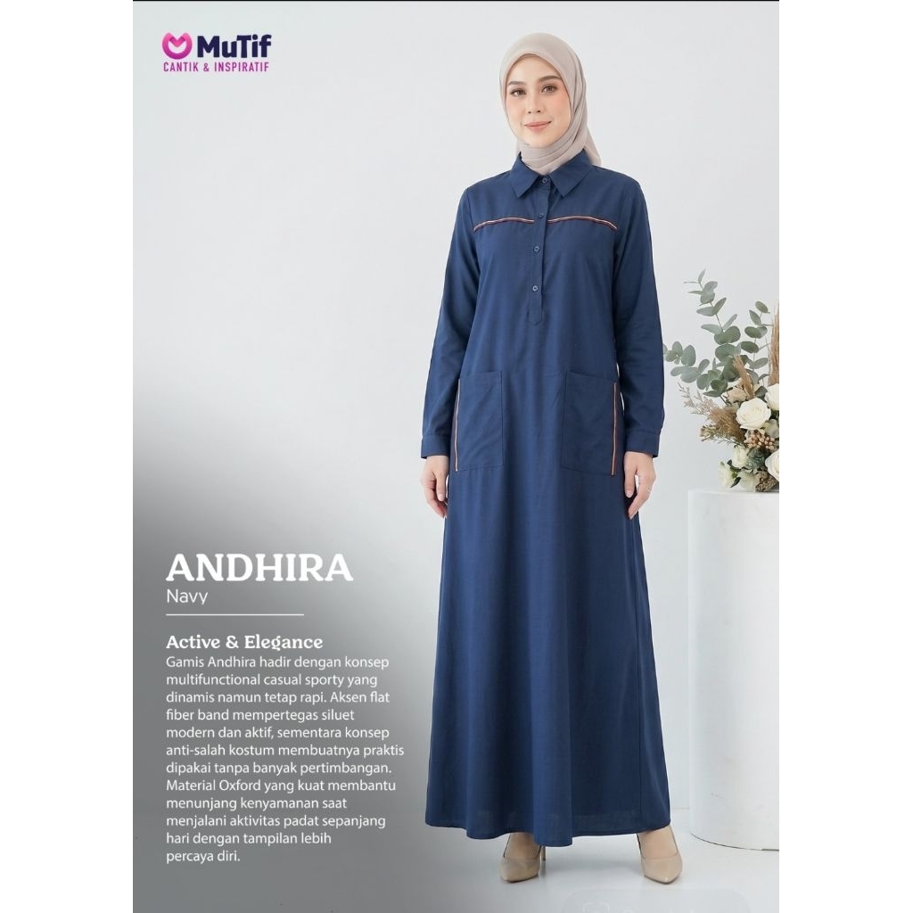 MUTIF ANDHIRA NAVY  # GAMIS MUTIF ANDHIRA NAVY