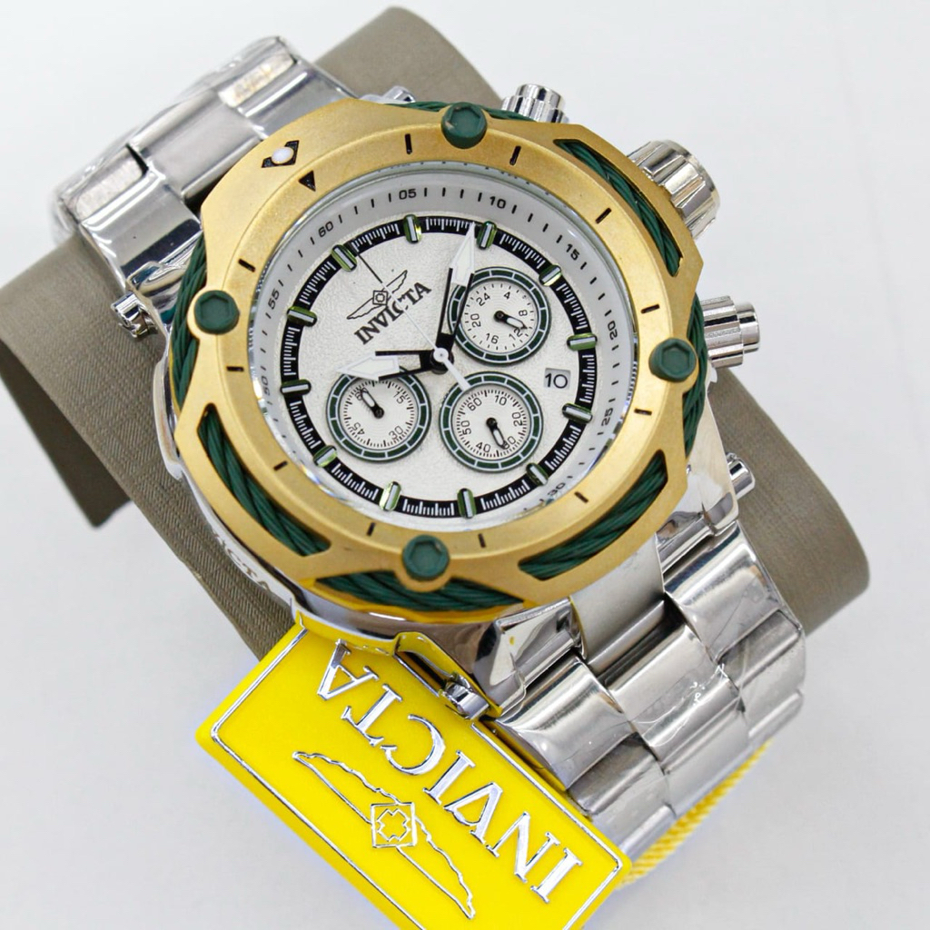 CHRONO ON - JAM TANGAN BIG SIZE PRIA INVICTA SUBAQUA 52CM RANTAI FULL STEINLESS PADAT