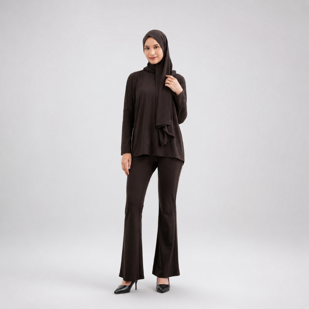 Setelan Wanita Basic Set Noya Baju Muslim Set Celana Model Cutbray Wanita (Tidak include hijab)