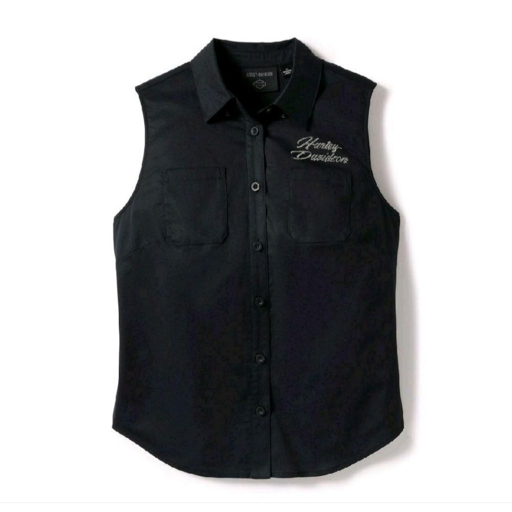 VEST ROMPI HARLEY-DAVIDSONWOMEN'S ESSENTIAL BLING BUTTON FRONT

TANK BLACK | ROMPI MOTOR HARLEY WANI