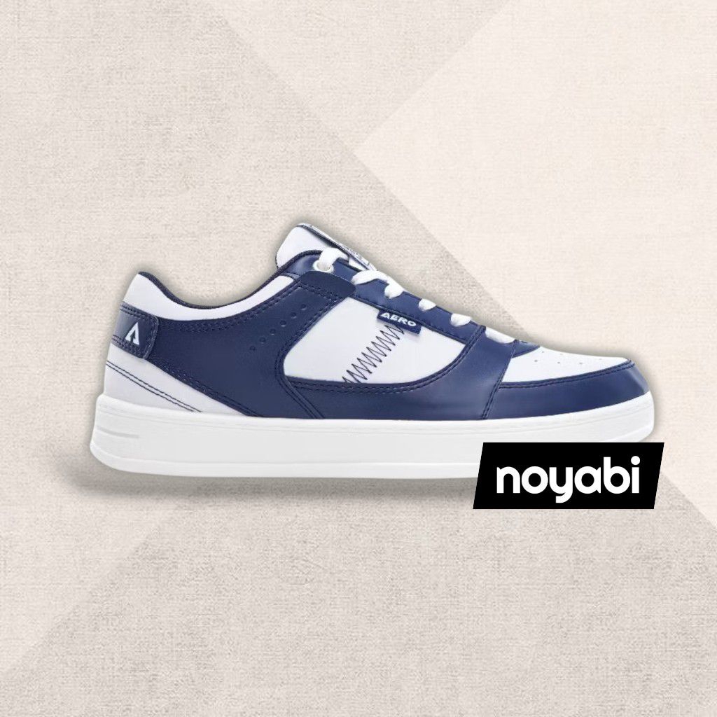 Sepatu Sneakers Casual Pria Wanita Aerostreet Hoops Low 37-44 / Hoops Low Hitam Putih / Hoops Low Bi