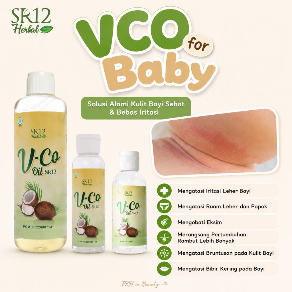 Minyak Kelapa Virgin Coconut Oil VCO Obat Oles untuk Ruam Leher dan Popok pada Bayi serta Dewasa