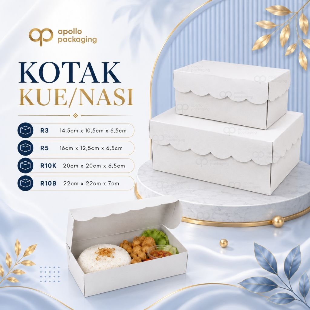 DEPAPER - Kotak Kue/Nasi Ivori R3