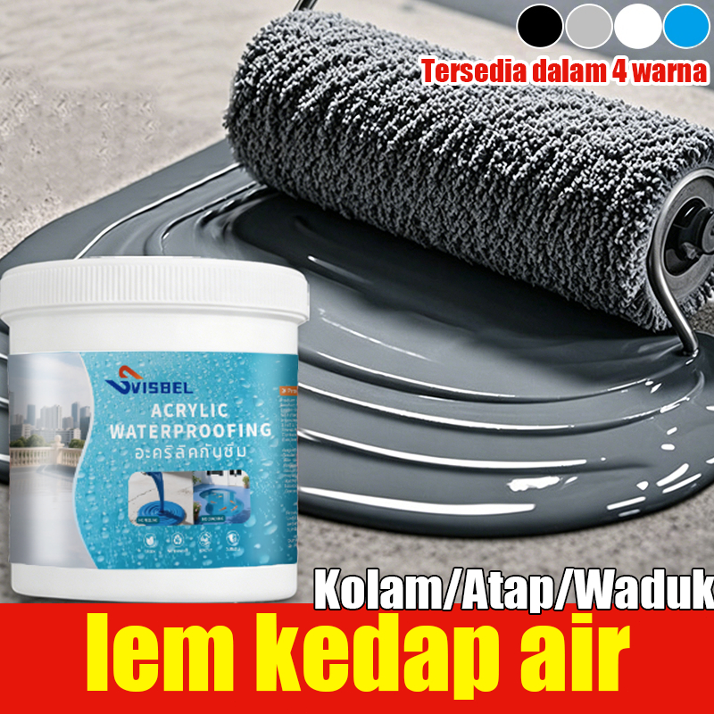 1kg/5kg Sealant cat anti bocor Hentikan bocor sekali pakai kuas Sealant cat anti bocor Lem Bening