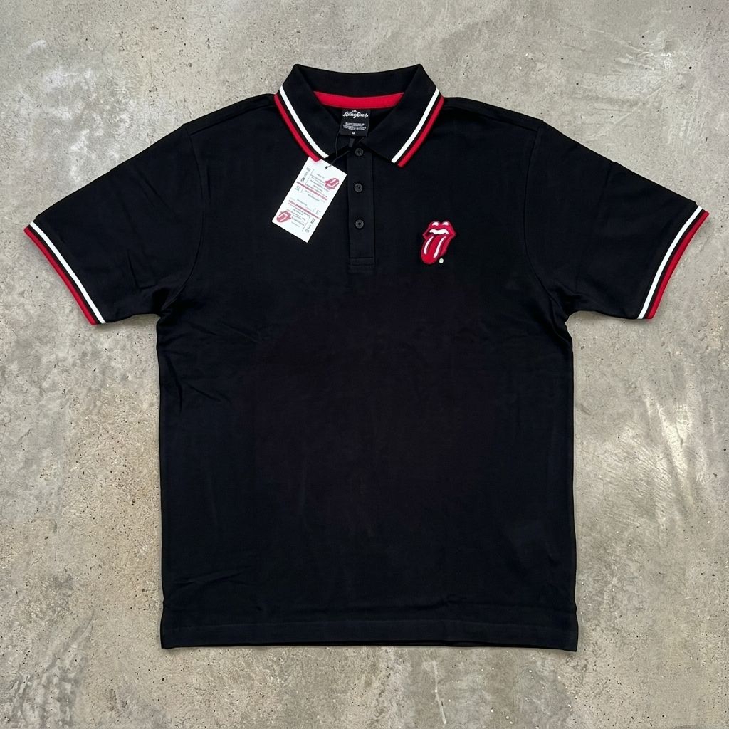 OFFICIAL THE ROLLING STONES - CLASSIC TONGUE POLO SHIRT