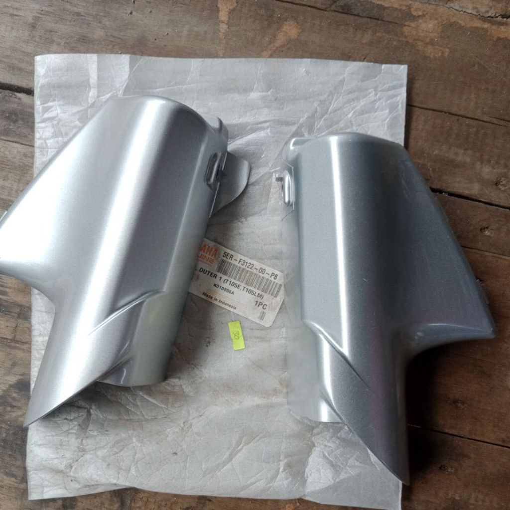 cover shock depan vega R lama silver original