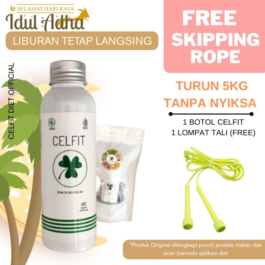 CELFIT DIET (1 PCS)  SPESIAL IDUL ADHA SALE ( FREE SKIPPING ROPE ) | Kapsul Pelangsing Diet Original