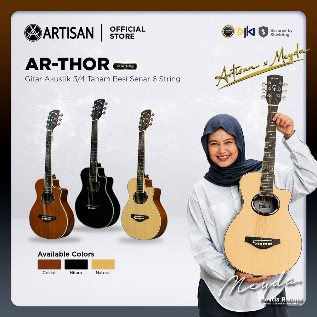 ARTISAN Gitar Akustik 3/4 Tanam Besi ( AR - THOR Prime ) Senar 6 String
