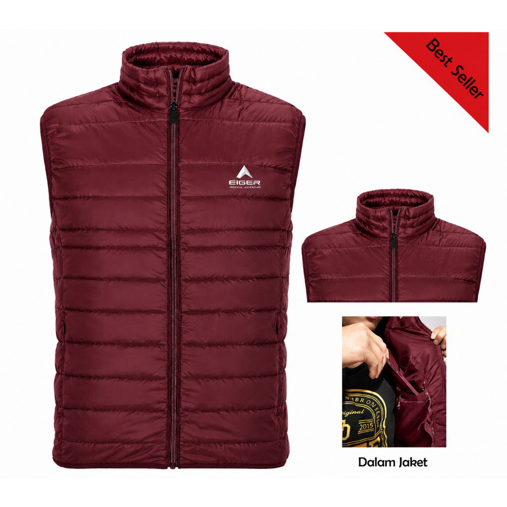 EIGER X-HUDSON VEST WARM Original - Rompi Hangat Outdoor Gunung | Rompi Sepeda MTB Pria Original