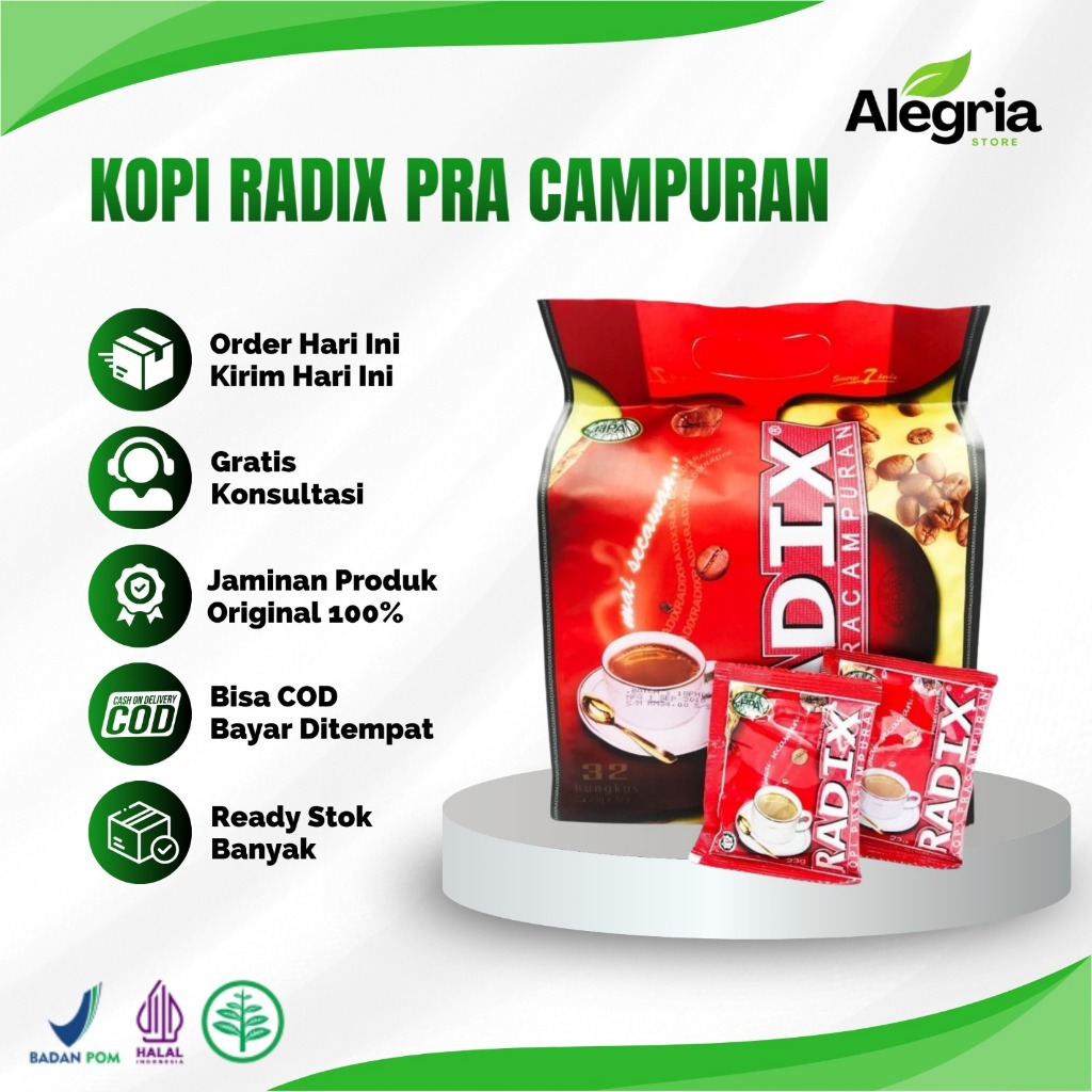 Kopi Radix Pra Campuran Original Isi 32 Sachet Radix Jumbo