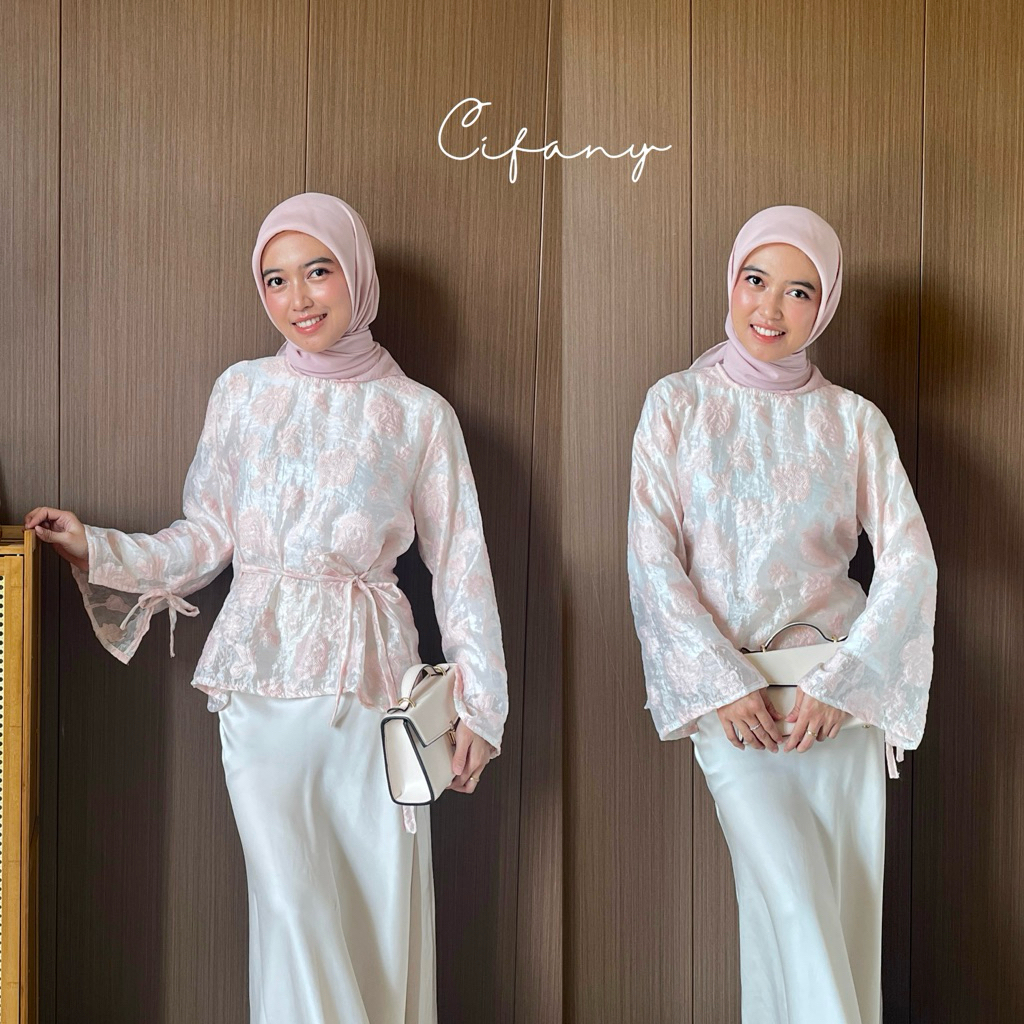 Kinan Bluse by Cifany- Floral Blouse - Blouse Wanita - Atasan wanita - Baju kerja - Baju kondangan