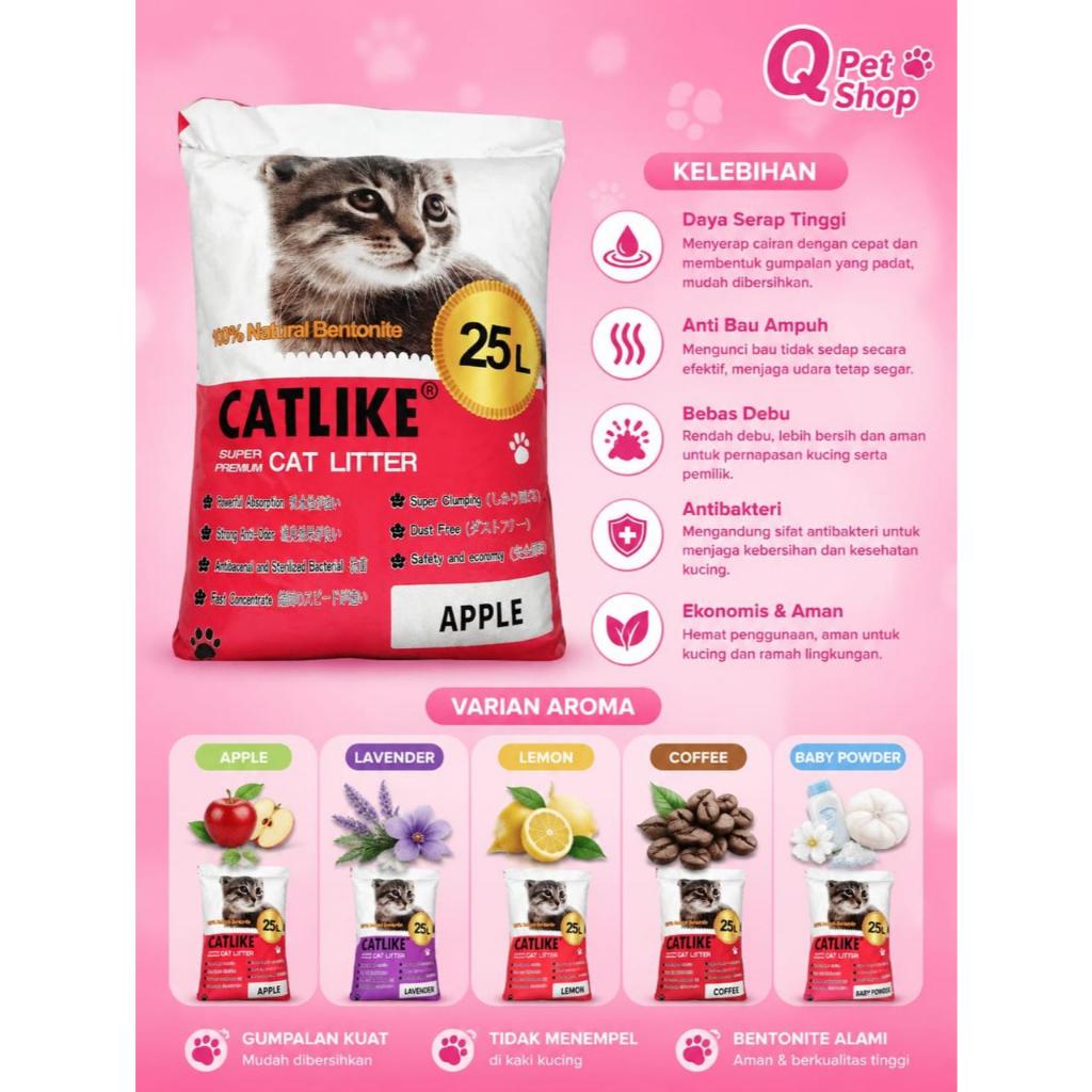 PASIR KUCING CATLIKE BENTONITE CAT LITTER 25 LITTER