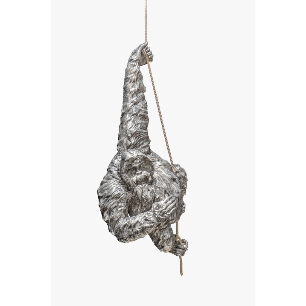 Patung orang utan aluminum wild wisdom