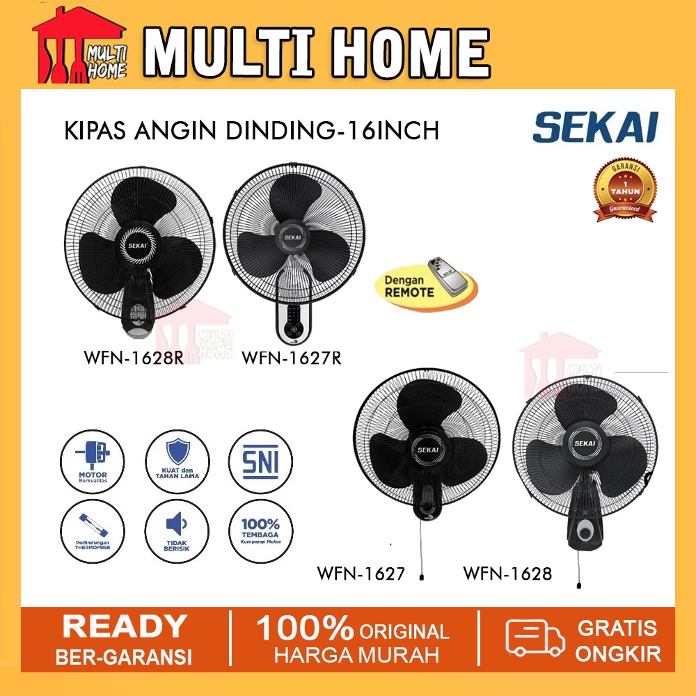 SEKAI Kipas Angin Dinding Tornado Wall Fan Tornado 16 Inch WFN-1627 Taifun / WFN-1627 RC / WFN-1628 