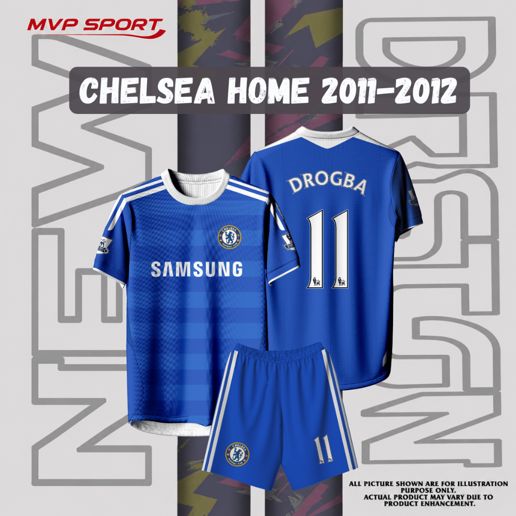 Jersey Bola CHELSEA HOME 2011-2012 Free custom nama dan nomor untuk dewasa dan anak anak Full Printi