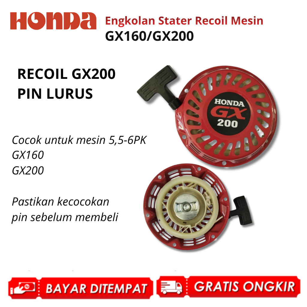 Tarikan Engkol GX200 Honda - Recoil Starter GX200 Honda ORIGINAL