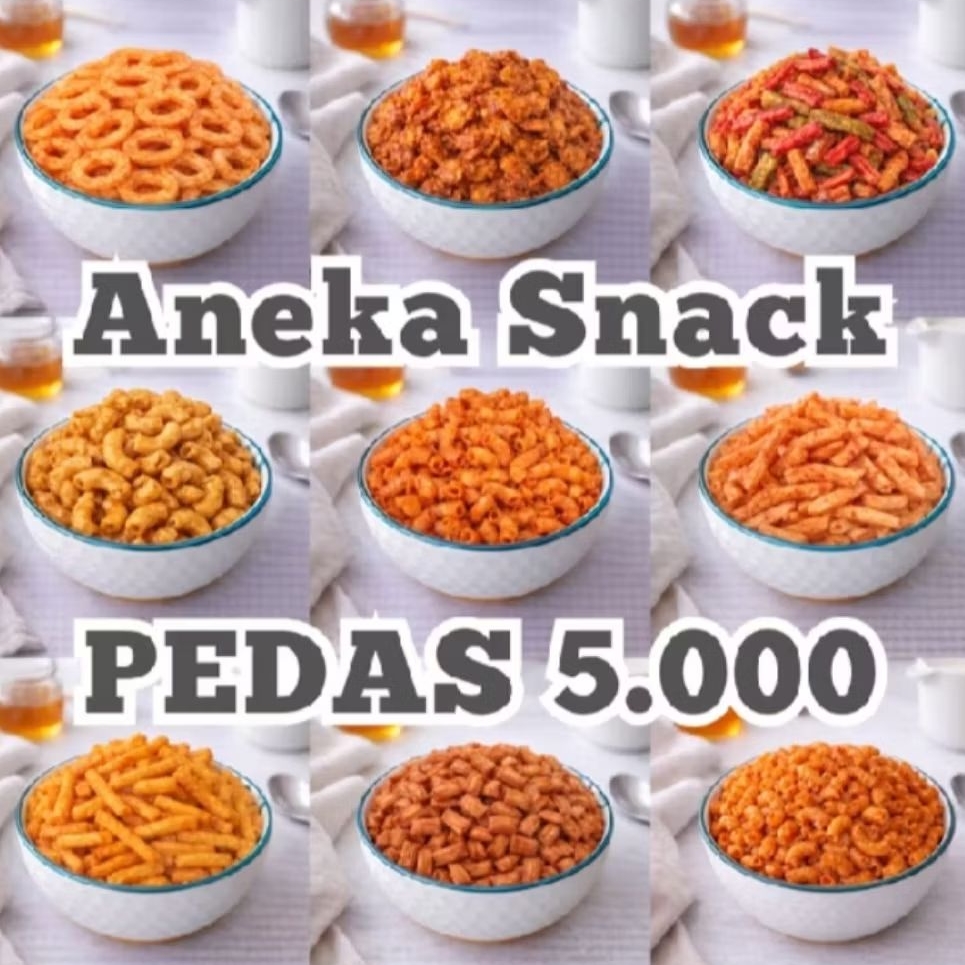 Aneka Snack Pedas Cemilan Ringan Dikirim Random Serba 5000
