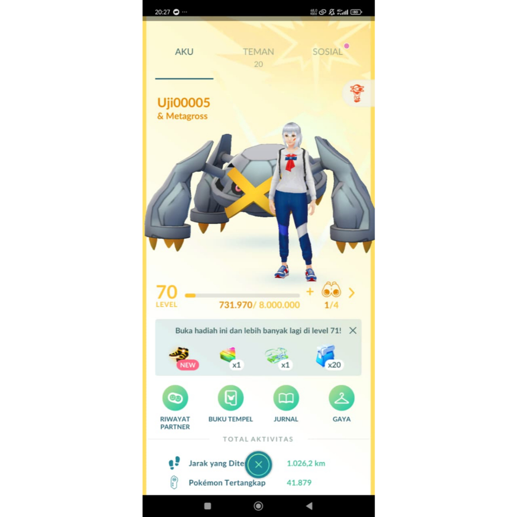 Paket Pokemon Go Level 70 Siap Pakai