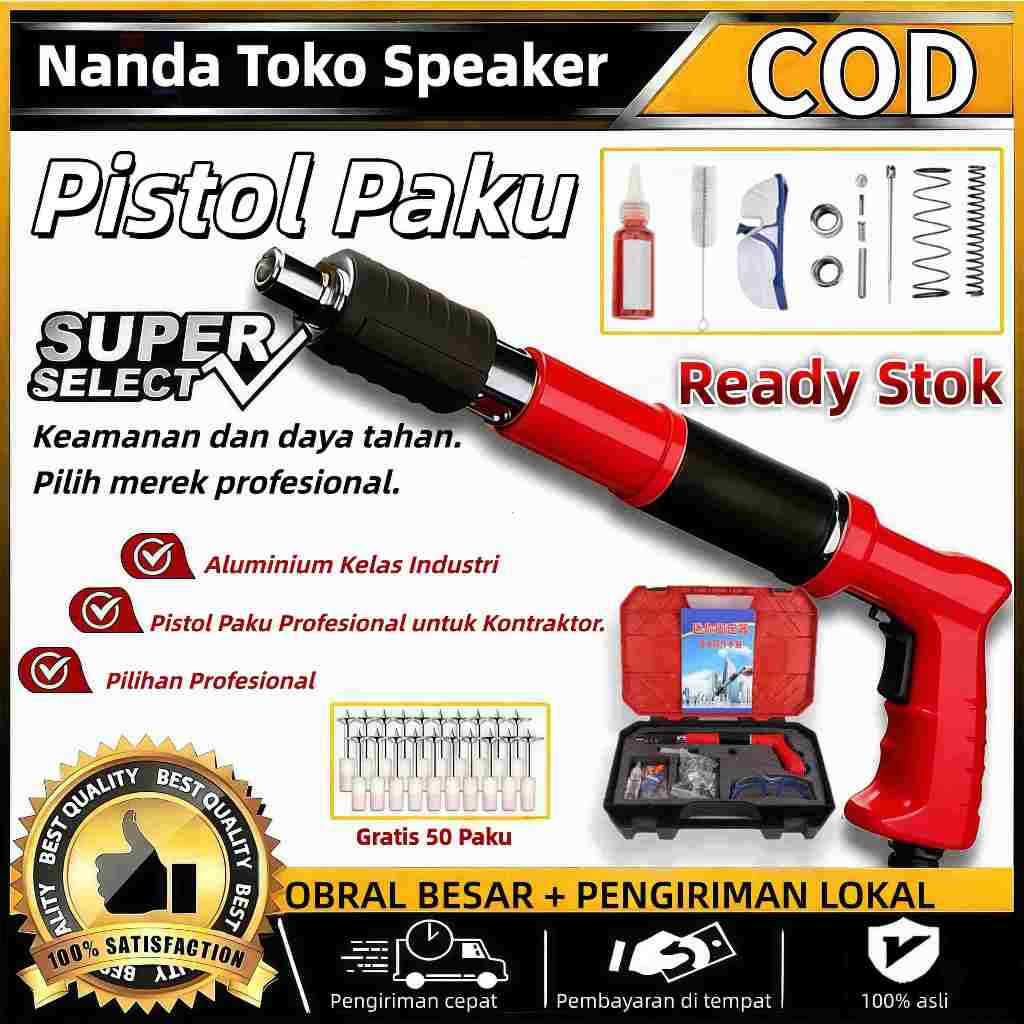 Nail Gun Manual Tanpa Listrik Kompresor Alat Tembak Paku Beton Tembok Rumah  Mini  Praktis