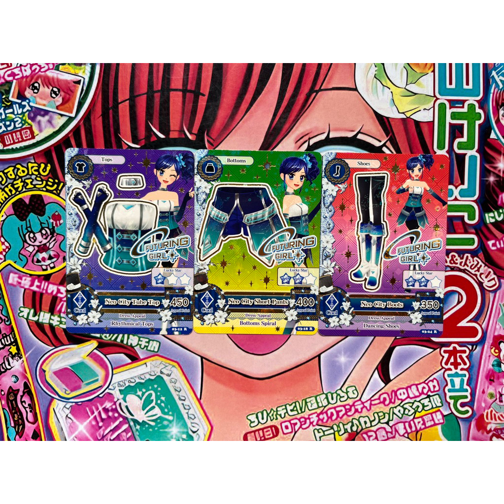 Kartu Aikatsu Aoi Kiriya Neo City Coord Futuring Girl Seri 3 Tops Bottoms Shoes Original Rare Card S