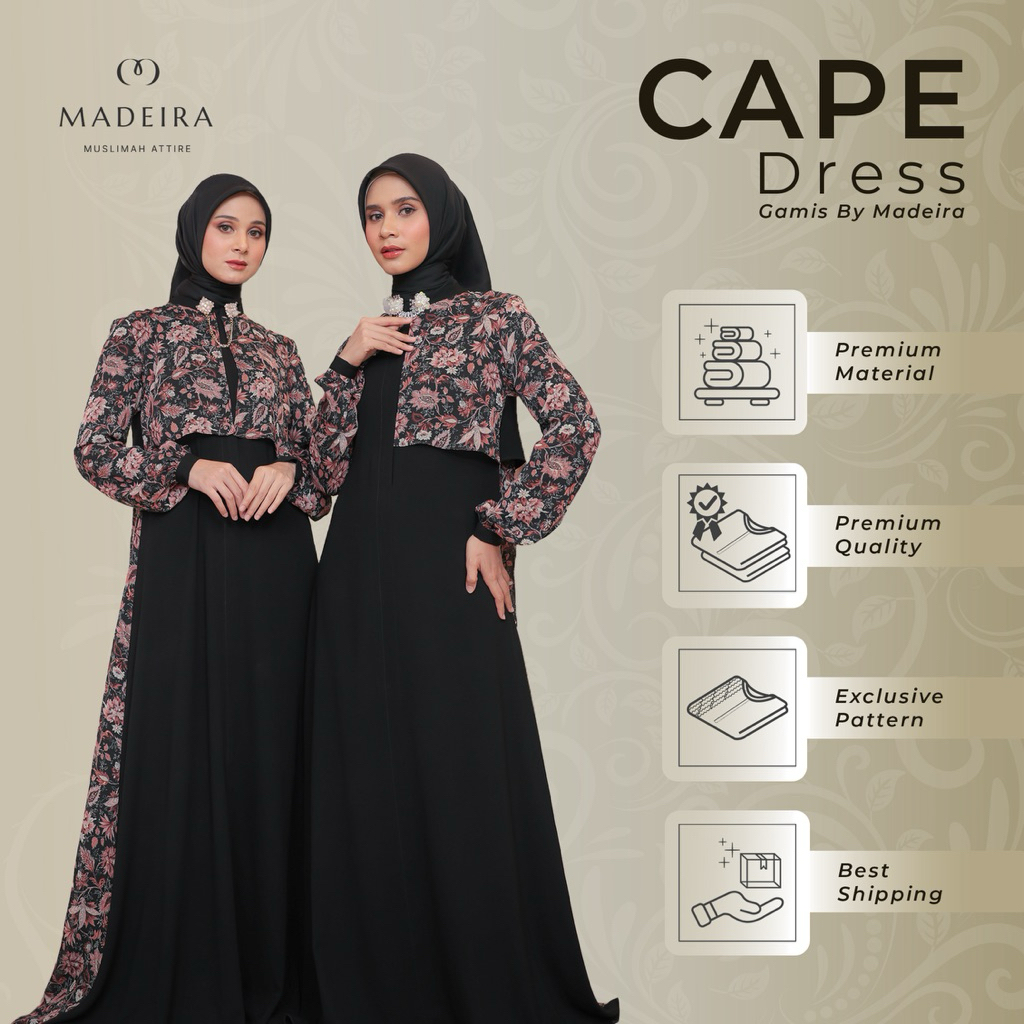 Gamis Wanita Kekinian - Madeira - Cape Dress
