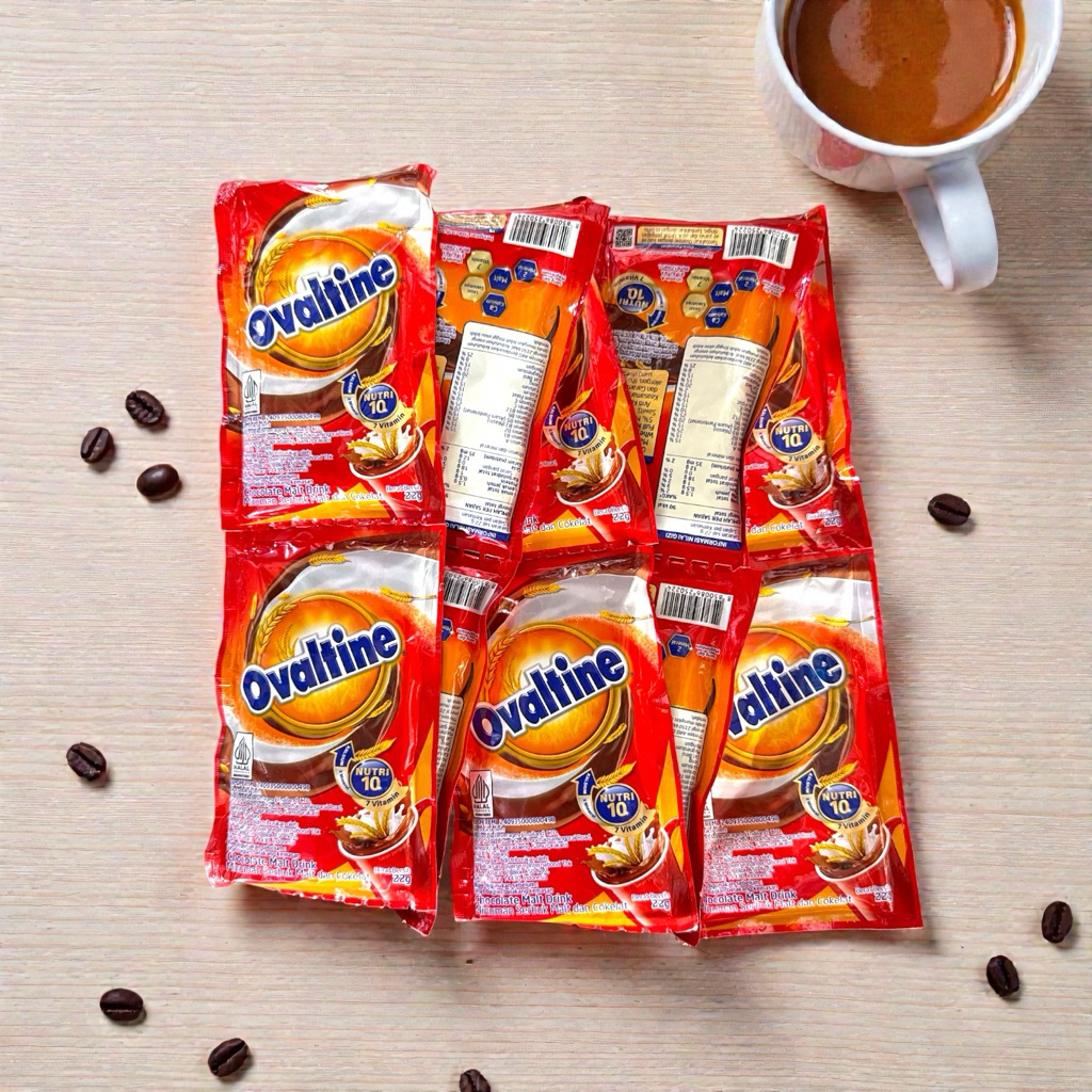 Ovaltine Chocolate Malt Drink 1 Renceng isi 10 Sachet