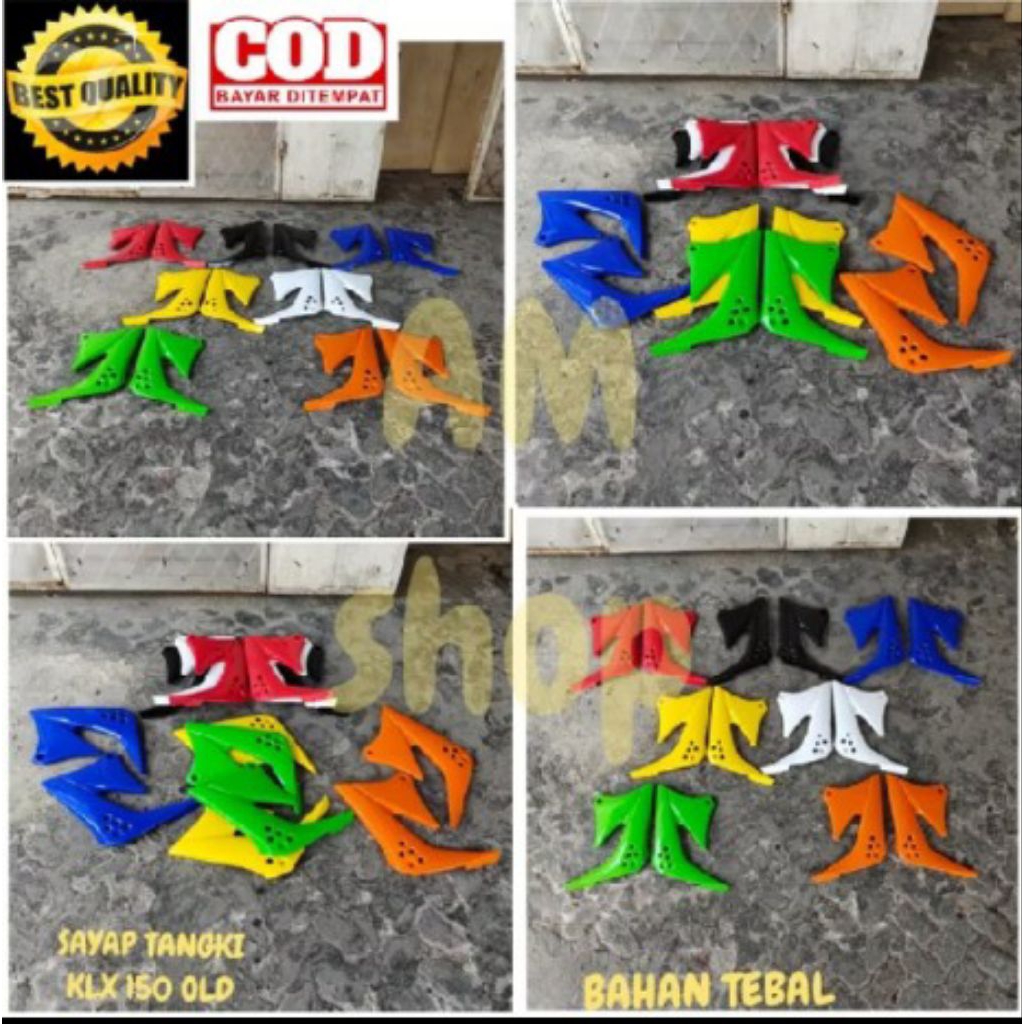 SAYAP TANGKI KLX 150 OLD LEGSHILD DEPAN KLX150 OLD COVER BODY KLX150OLD SAYAP DEPAN KLX 150 OLD TRAI