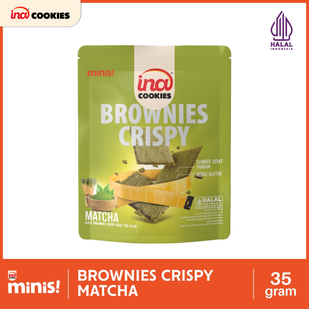 Ina Minis Gluten Free Brownies Crispy Matcha by Ina Cookies