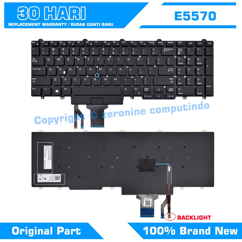 Keyboard Laptop Dell Precision 3510 3520 3530 7510 7520 7710 7720