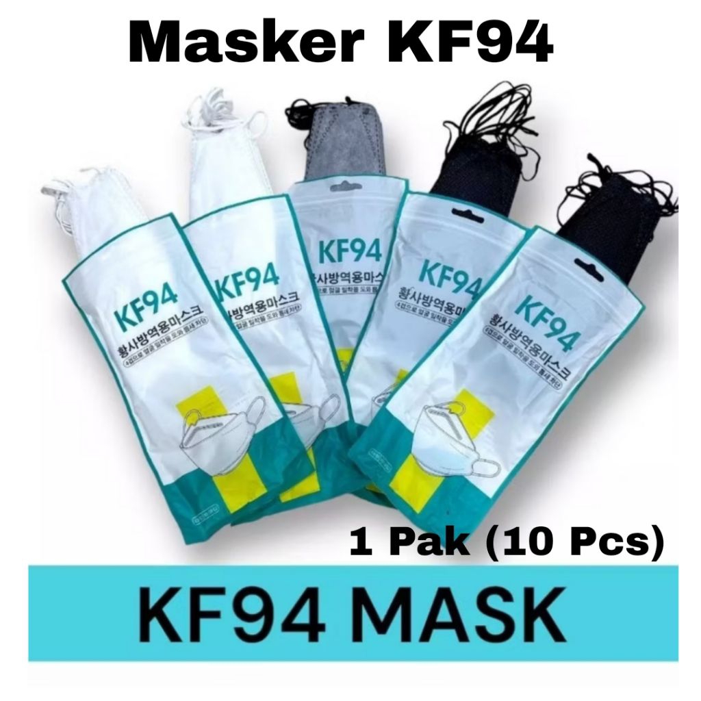 10 Pcs  Masker KF94 Hitam Dan Putih / Masker Grosir KF 94 / Masker Grosir