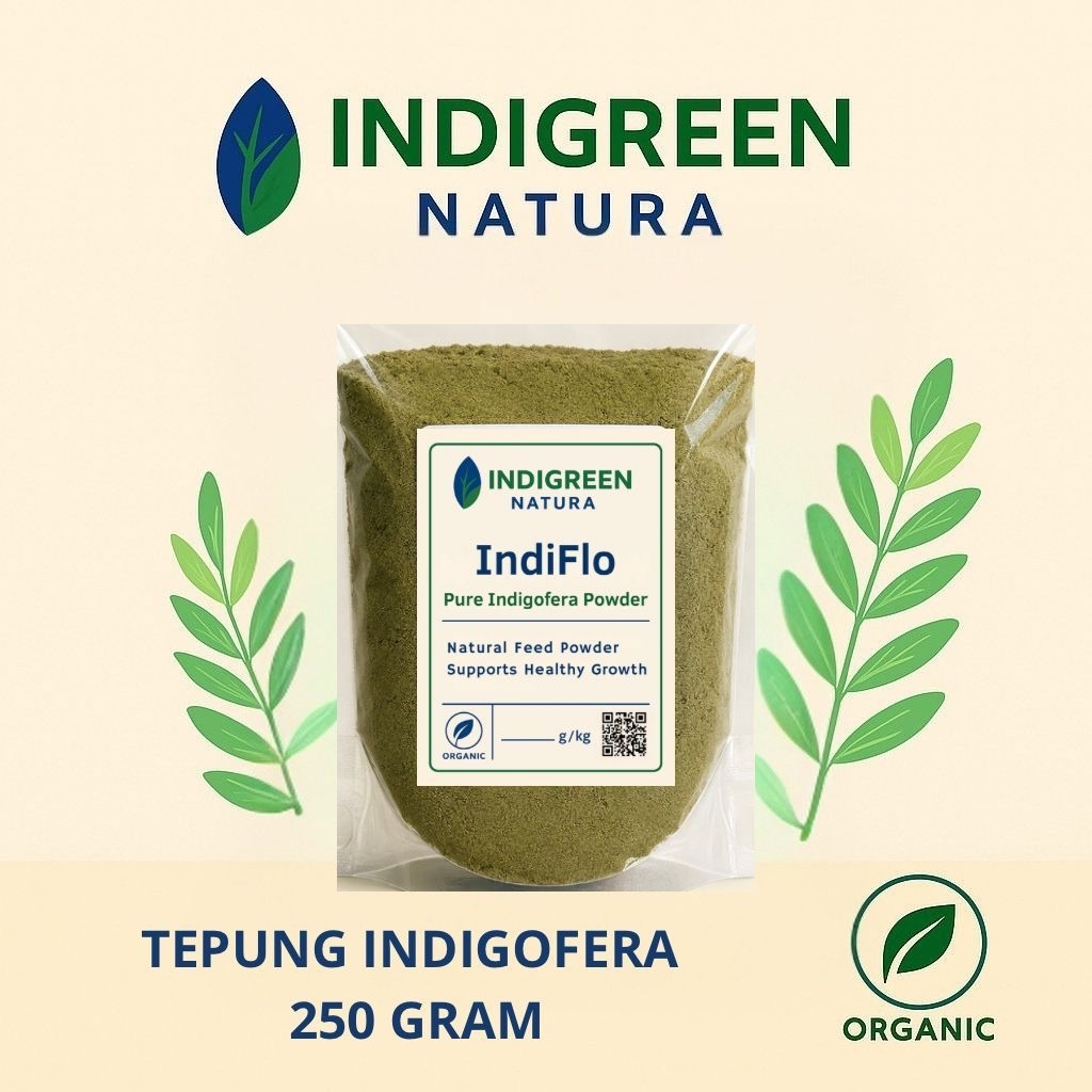 Tepung Indigofera Pakan Ternak Makanan Ternak Pakan Ayam Unggas Kelinci Domba Kambing Sapi - Indiflo