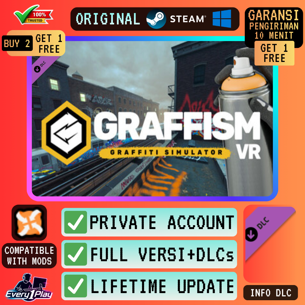 Graffism Graffiti Simulator VR Game Steam - Games PC Laptop Windows