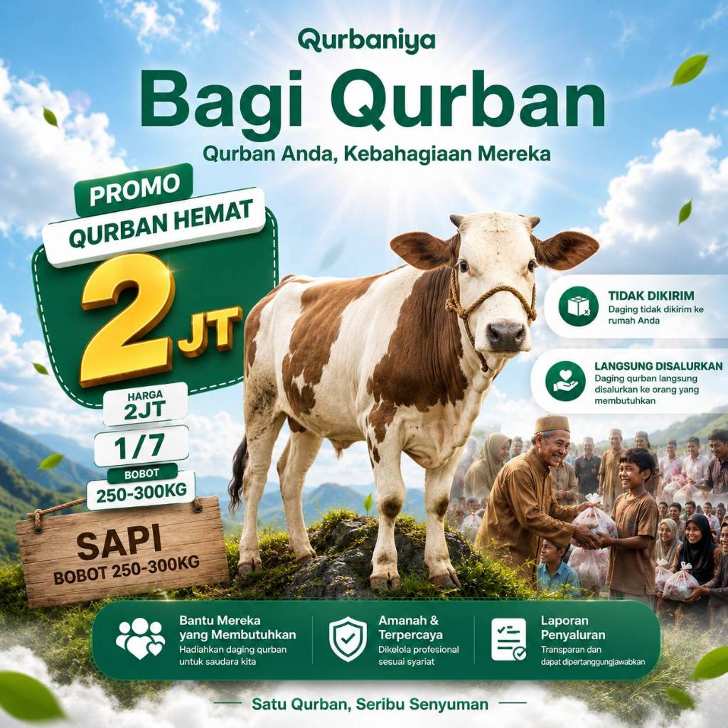 Qurban Sapi 1/7 Qurbaniya Program BAGI QURBAN