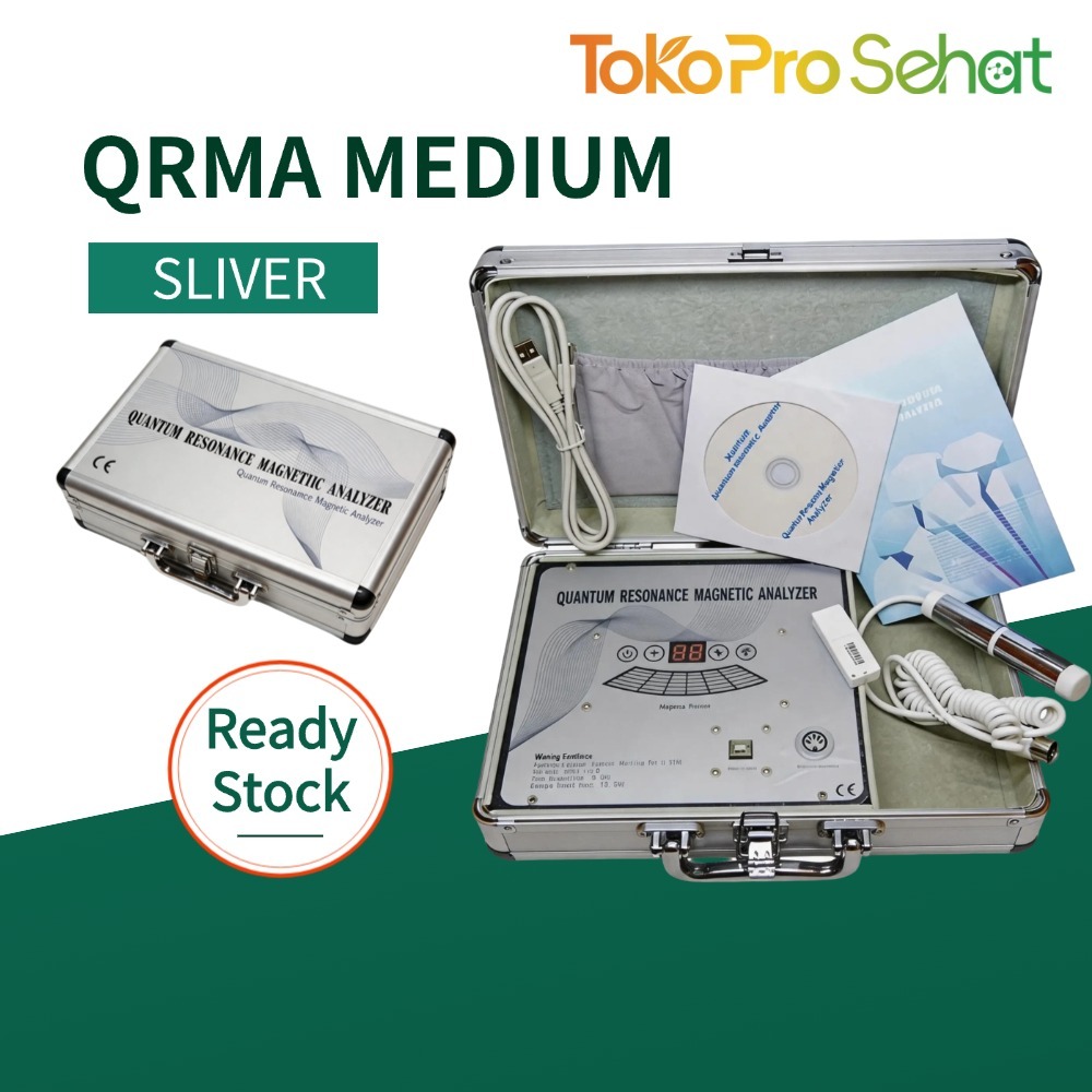 QRMA Quantum Resonance Magnetic Analyzer - Medium Silver - Versi Baru - Garansi 2 Tahun - Software B