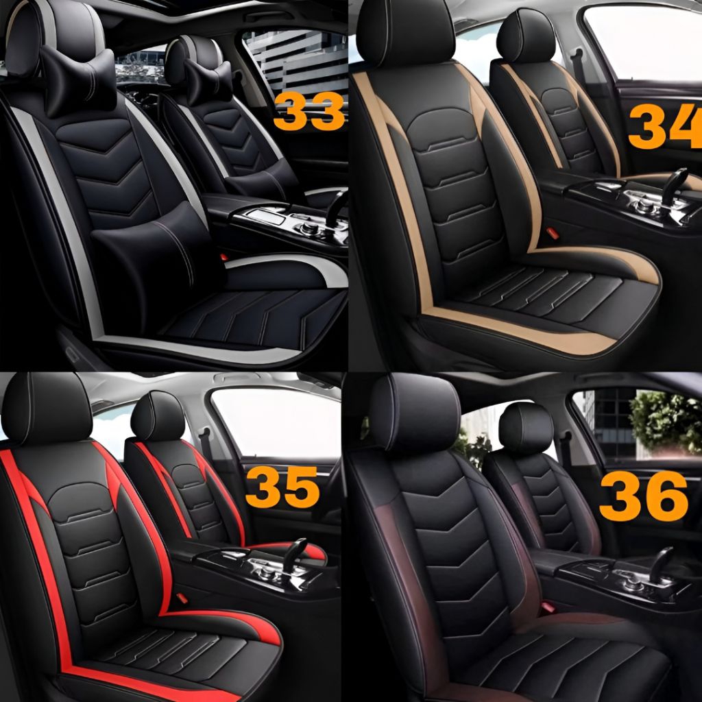 Sarung jok mobil Agya 2baris tahun 2015-2021 fullset bahan Myo Leather