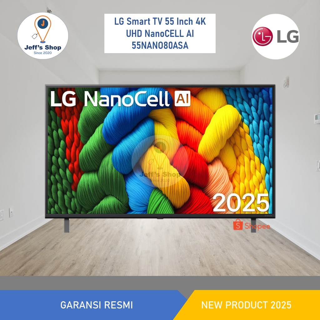 LG Smart TV 55 Inch 4K UHD NanoCell AI 55NANO80ASA