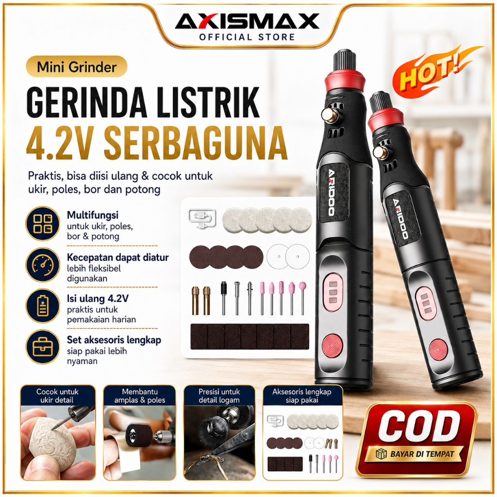 COD Bor Mini Listrik 12V 250pcs Grinder Set Mesin Gerinda Poles Elektrik Portable untuk Ukir Grafir 