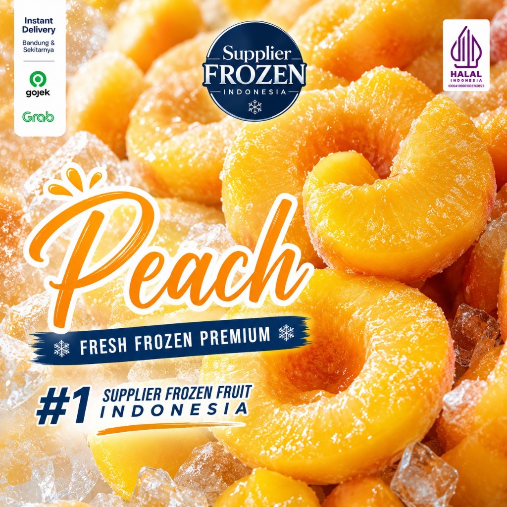 Peach Frozen Fruit 1Kg – Buah Beku Segar Siap Konsumsi  | Supplier Frozen Indonesia