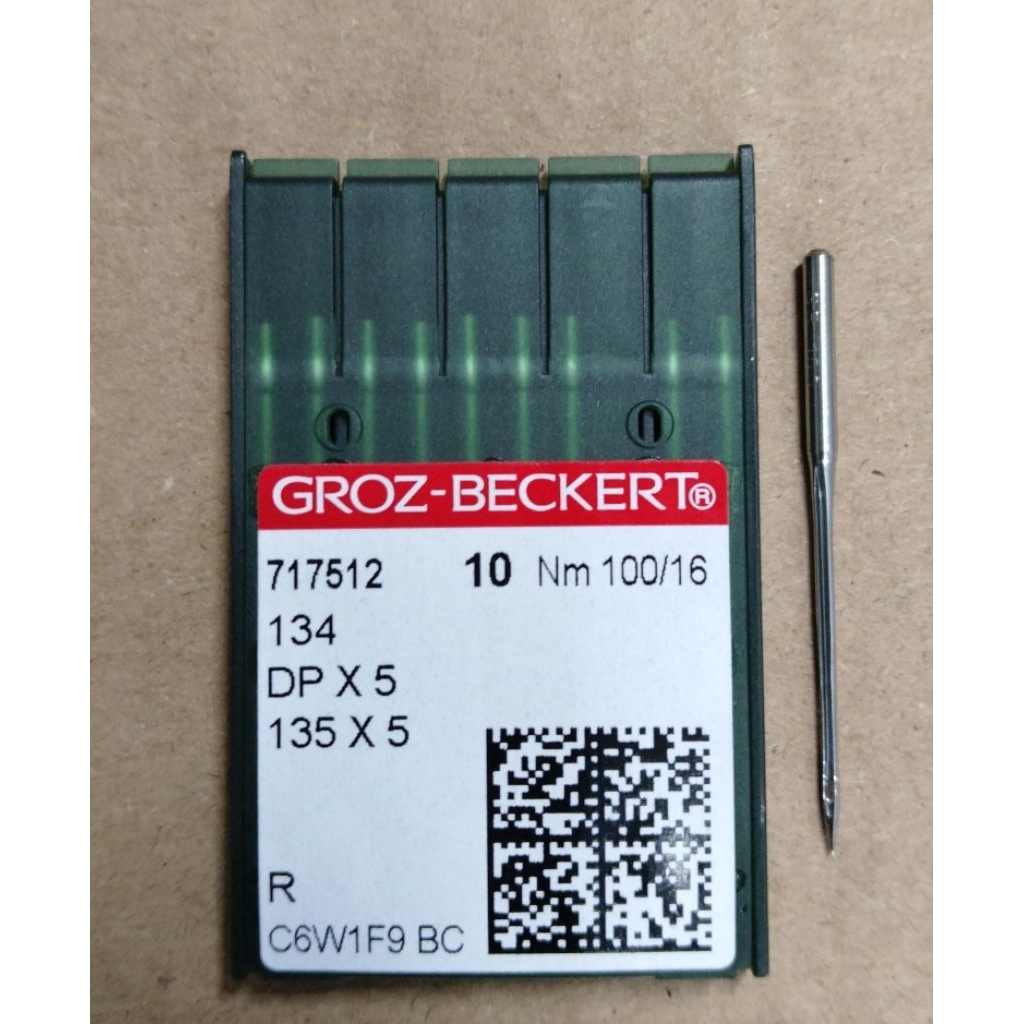 jarum DPx5 100/16 mesin jahit GROZ BECKERT DP x 5 nomor 16 warna silver