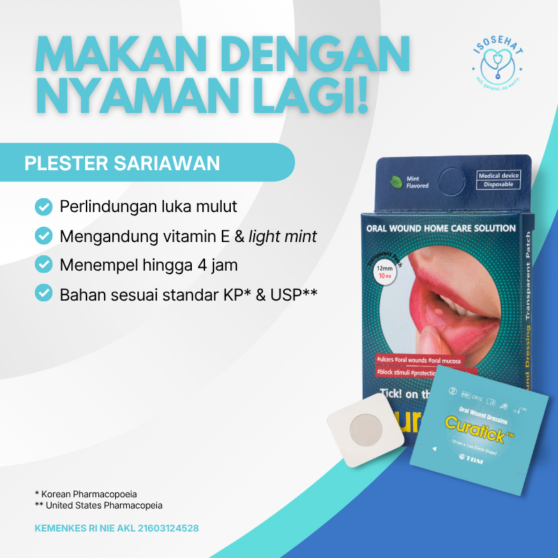 Plester Sariawan CURATICK Oral Wound Dressing