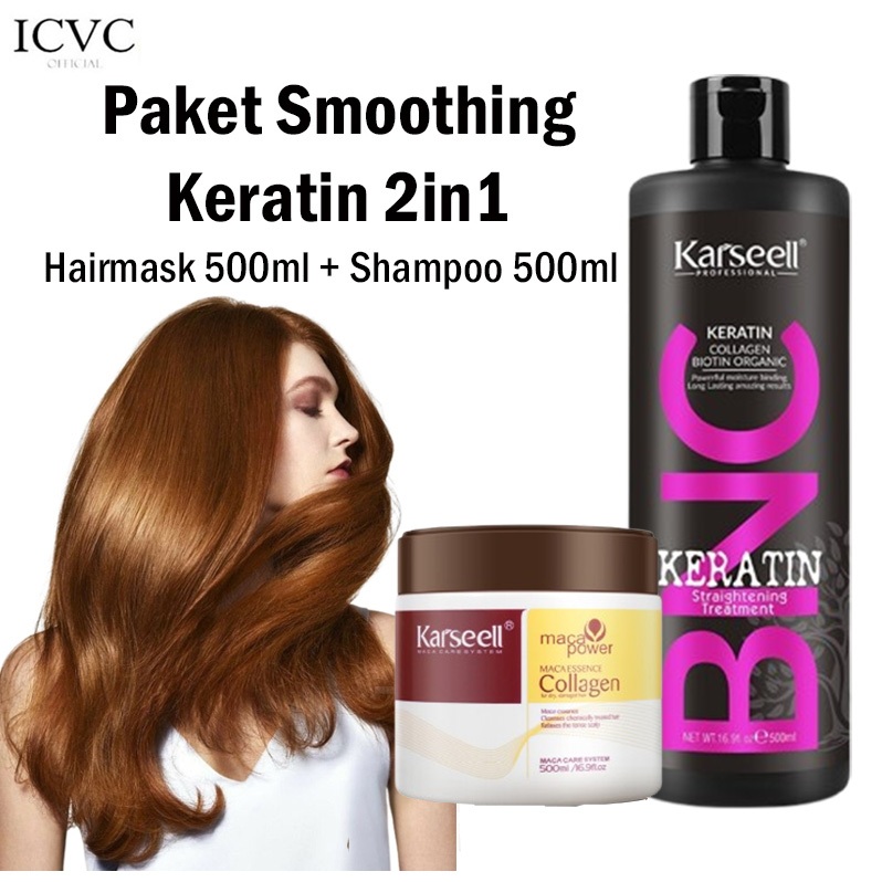 Karseell Bundle 2in1 Paket Smoothing Korea KARSEELL | Perawatan Rambut Kering dan Mengembang / Karse