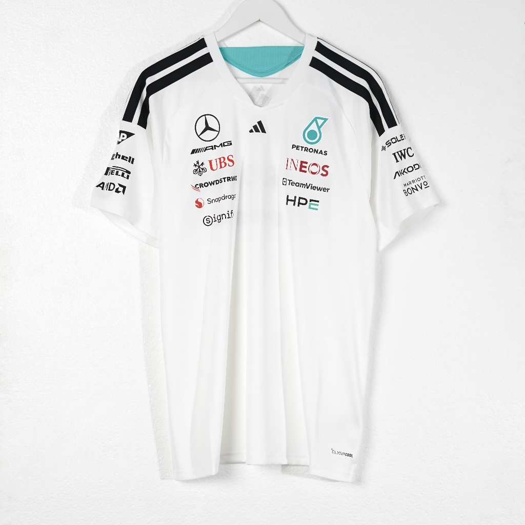 Kaos F1 PETRONAS MERCEDES AMG WHITE 2026 TSHIRT 100% ORIGINAL